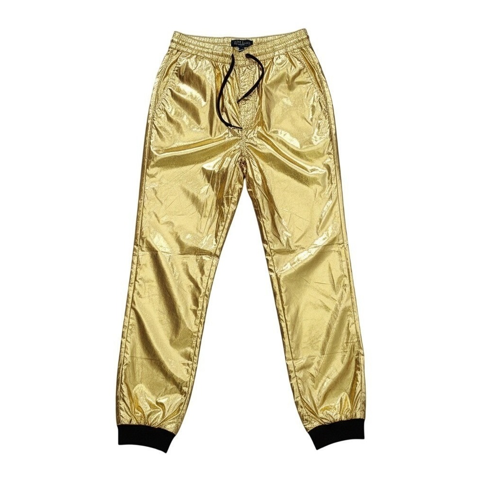 Lauren Ralph Lauren Mitsiza Gold Metallic Jogger Pants Size 2 Sample NWT